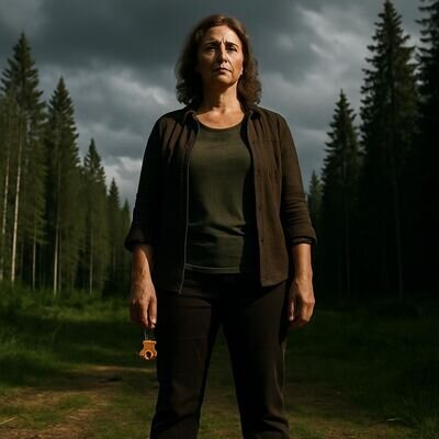 Eine Person steht geerdet in der Natur und verk&ouml;rpert ruhige St&auml;rke und Abgrenzung.