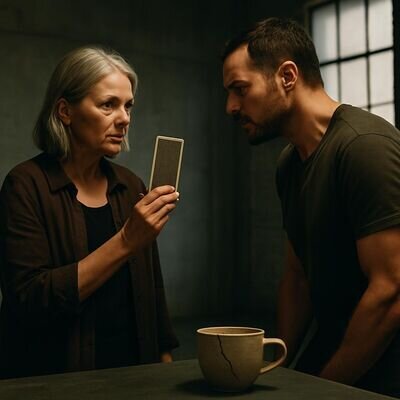 Zwei Personen im Gespr&auml;ch, Tarotkarte als Symbol &ndash; zeigt, wie schwierige Phasen in Klarheit &uuml;bergehen k&ouml;nnen.