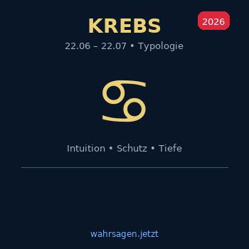 Typologie Sternzeichen Krebs